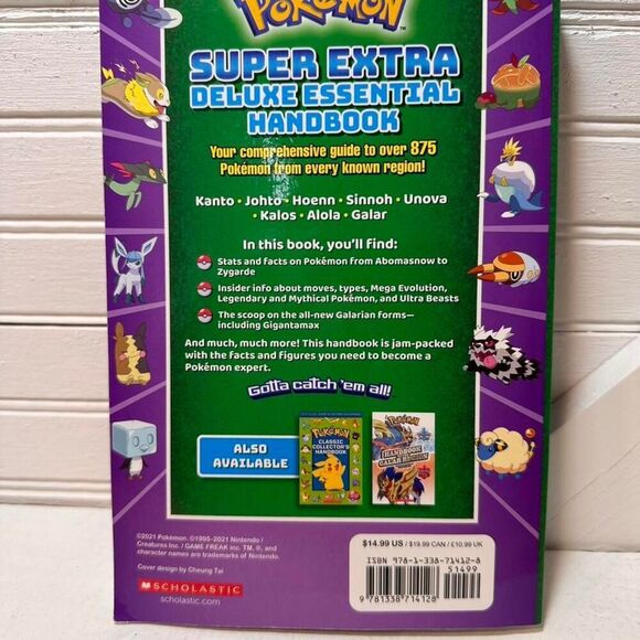 "Pokemon Adventures" and "Pokemon Super Extra Deluxe Essential Handbook" books - Picture 3 of 8